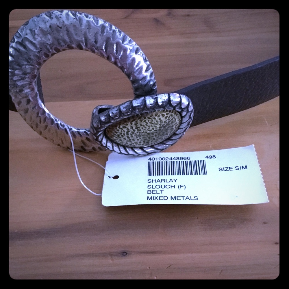 NWT Chico’s brown leather Slouch belt